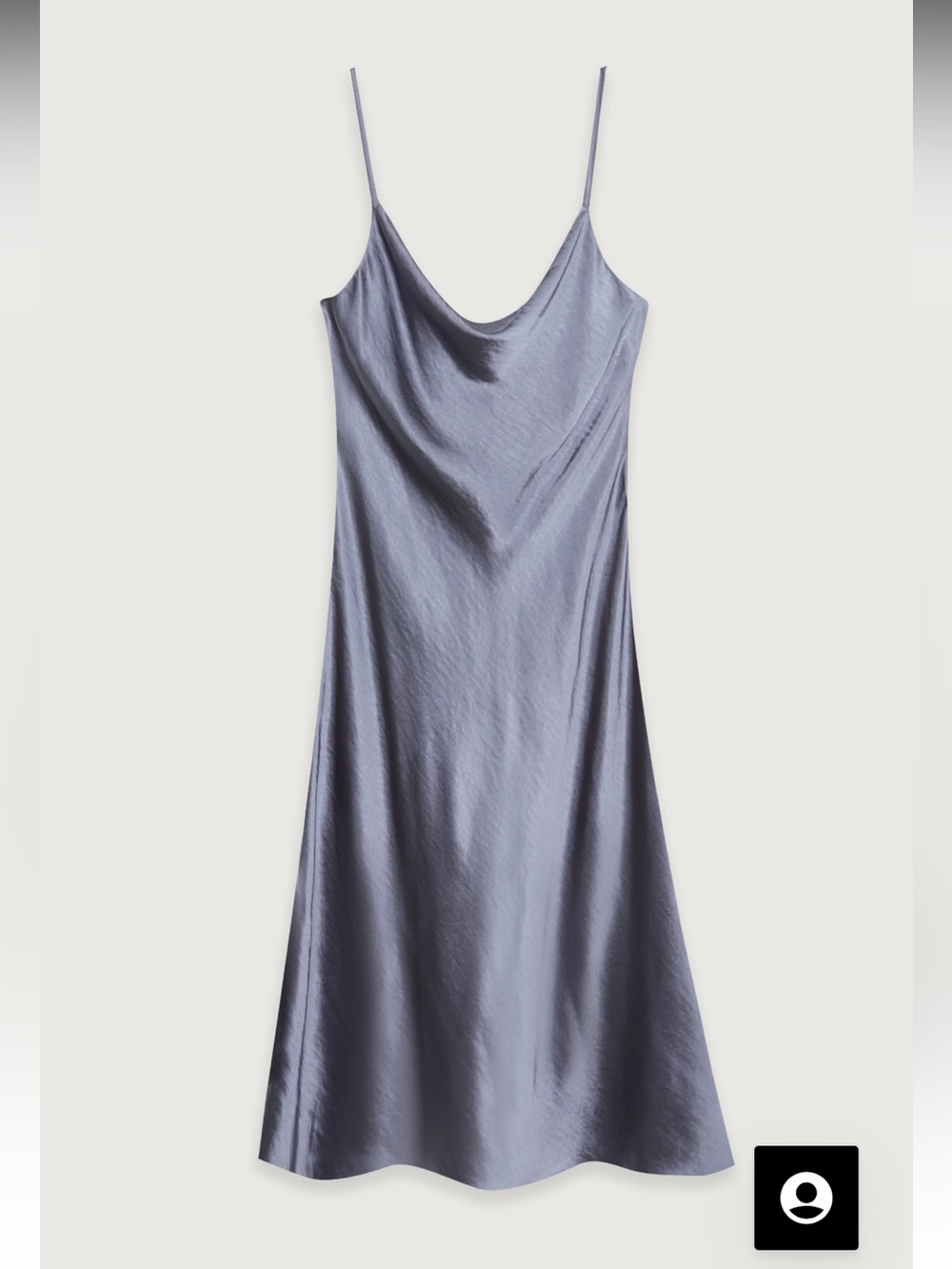 OAK + FORT cowl neck midi slip dress